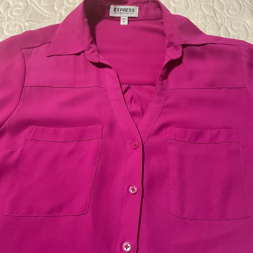 Express Portofino long sleeve blouse XS